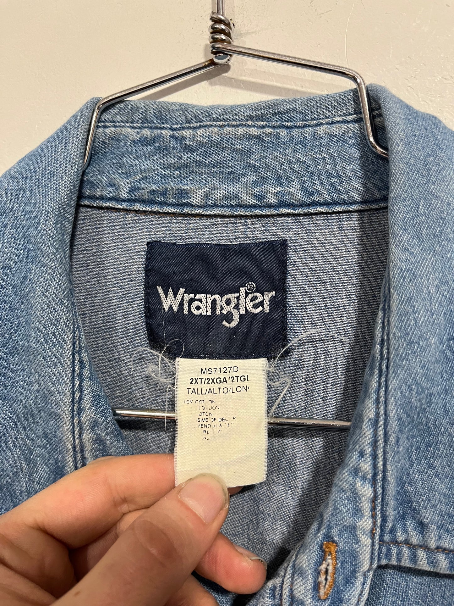 Camicia wrangler vintage in jeans (F936)