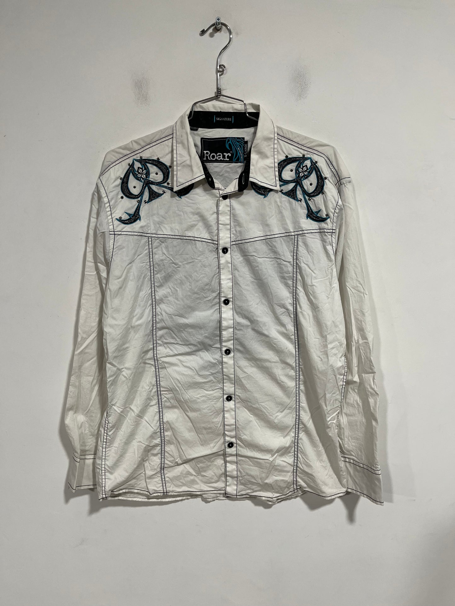 Rara camicia ricamata Roar Y2k (H207)