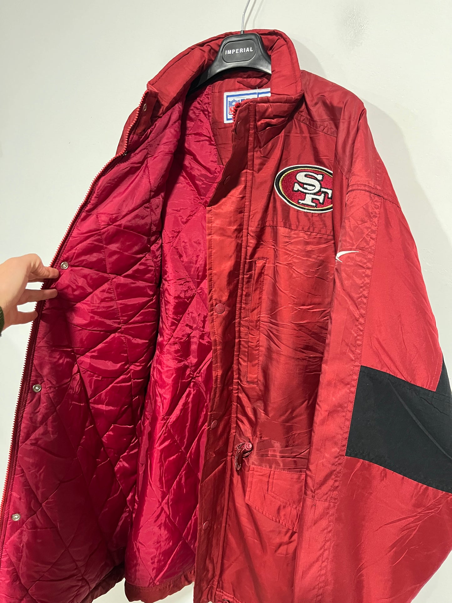 Giubbotto parka Reebok official NFL San Francisco 49ers (G731)