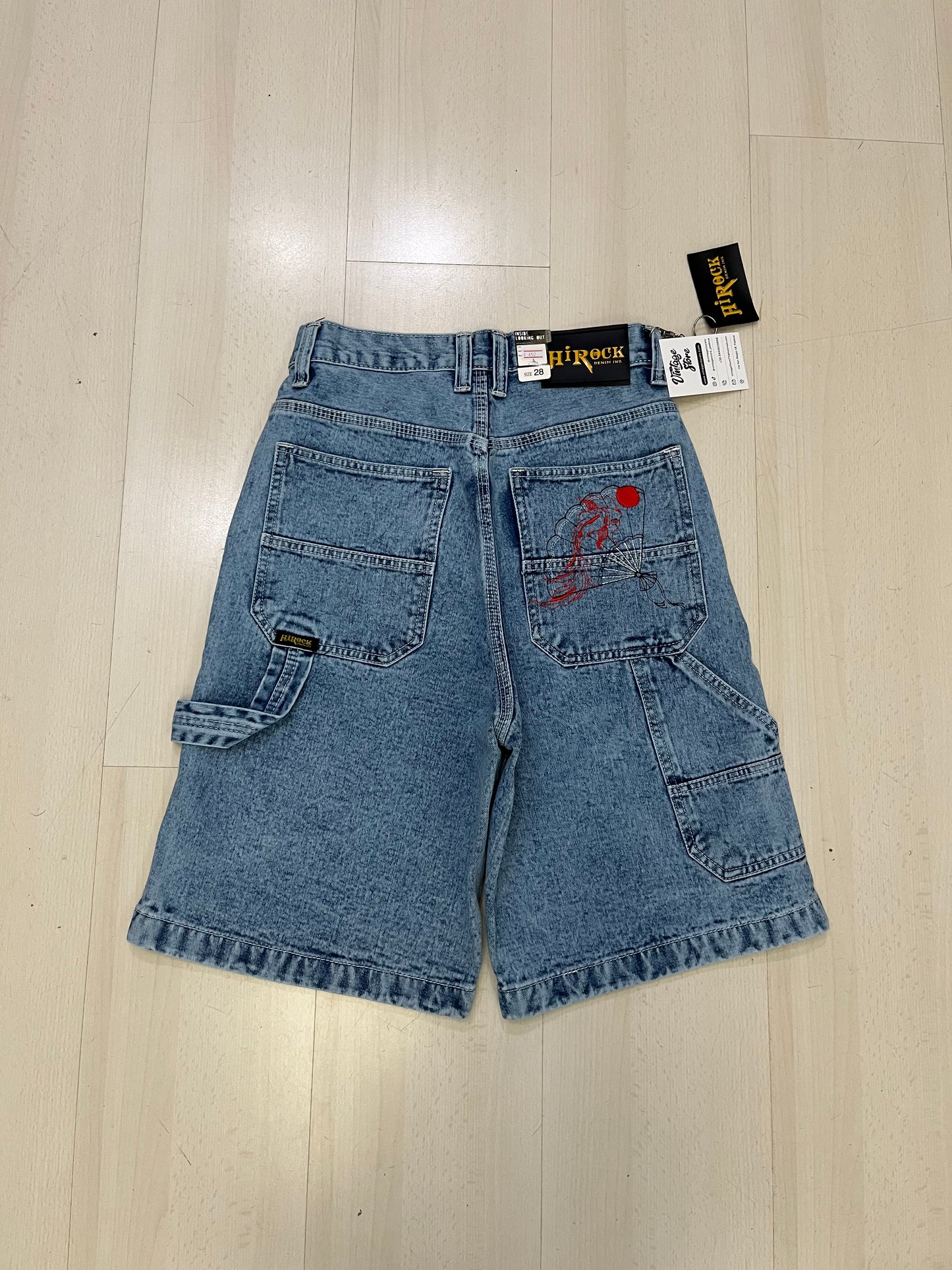 Jorts baggy con ricamo jap (H224)