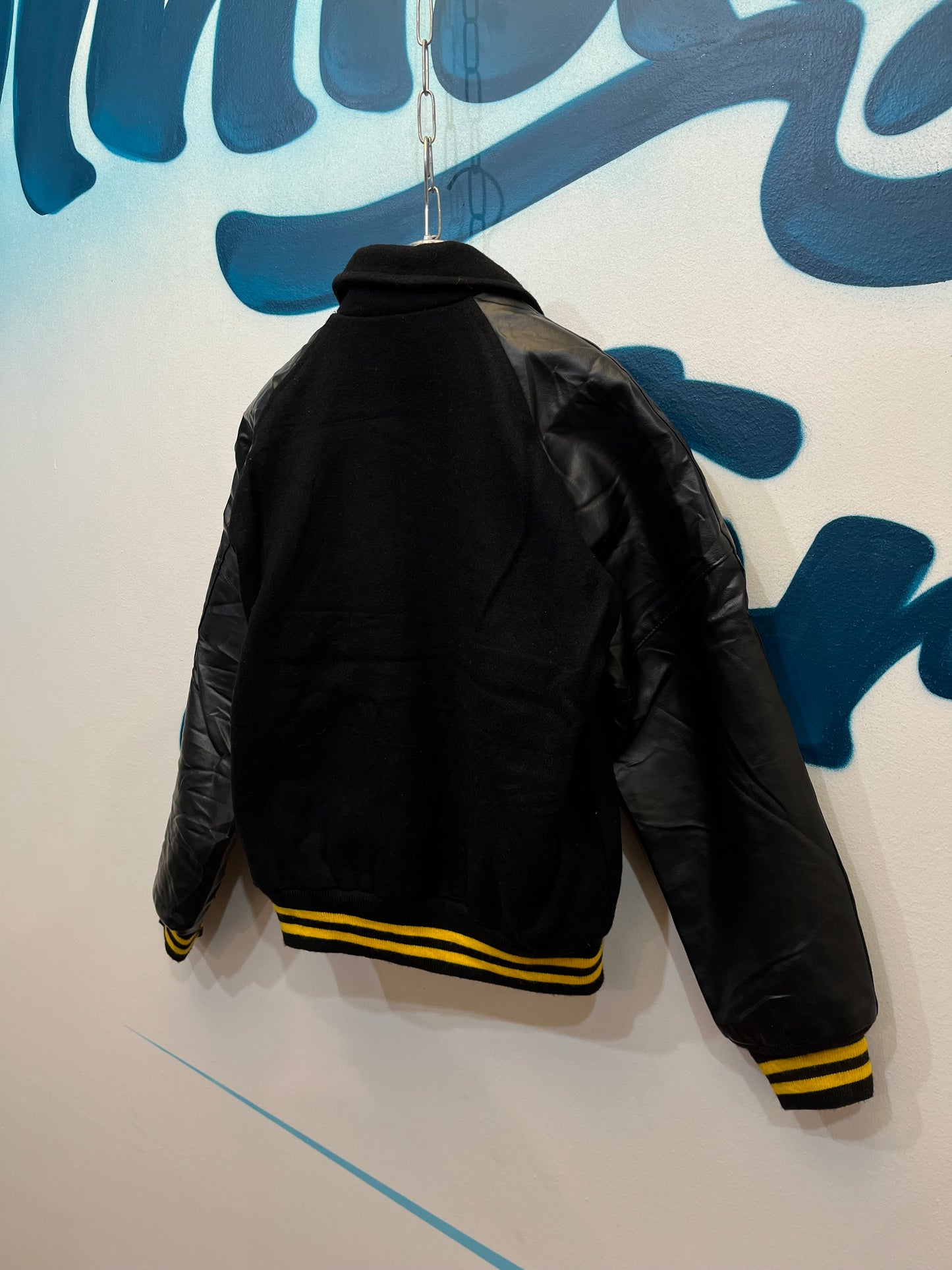 Giubbotto varsity Jacket made in USA Nero (F598)