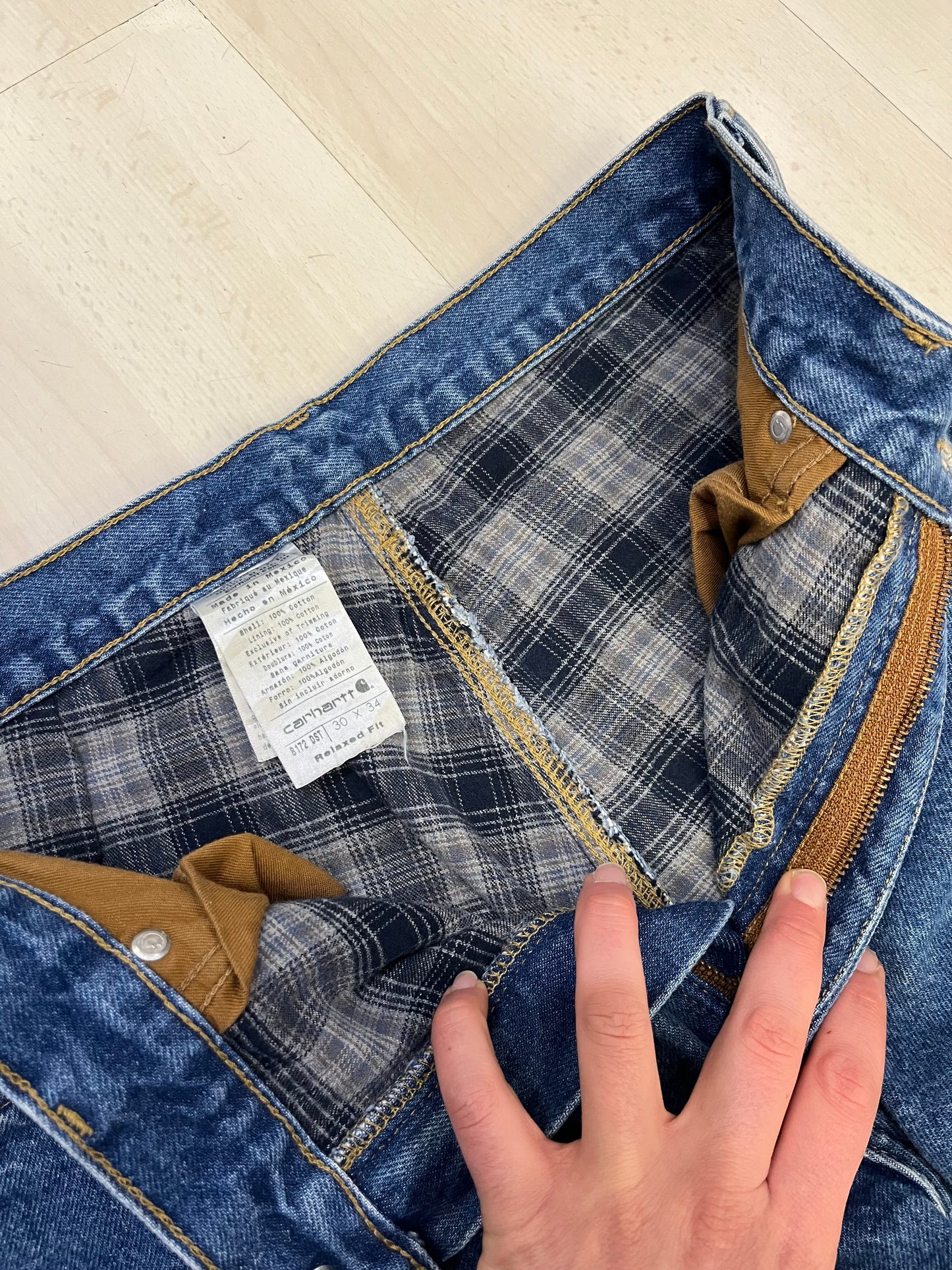 Jeans Carhartt workwear flannel lined (G942)