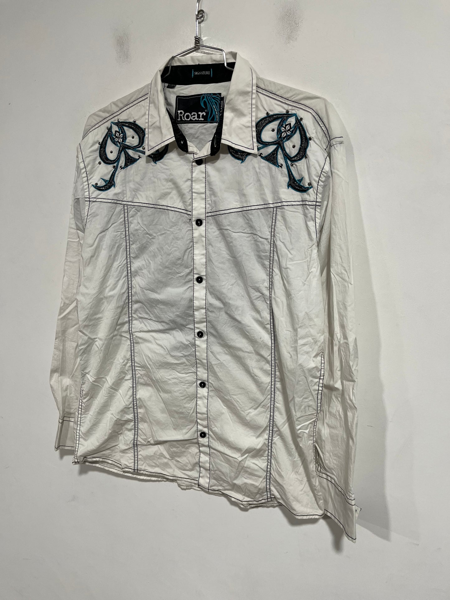 Rara camicia ricamata Roar Y2k (H207)