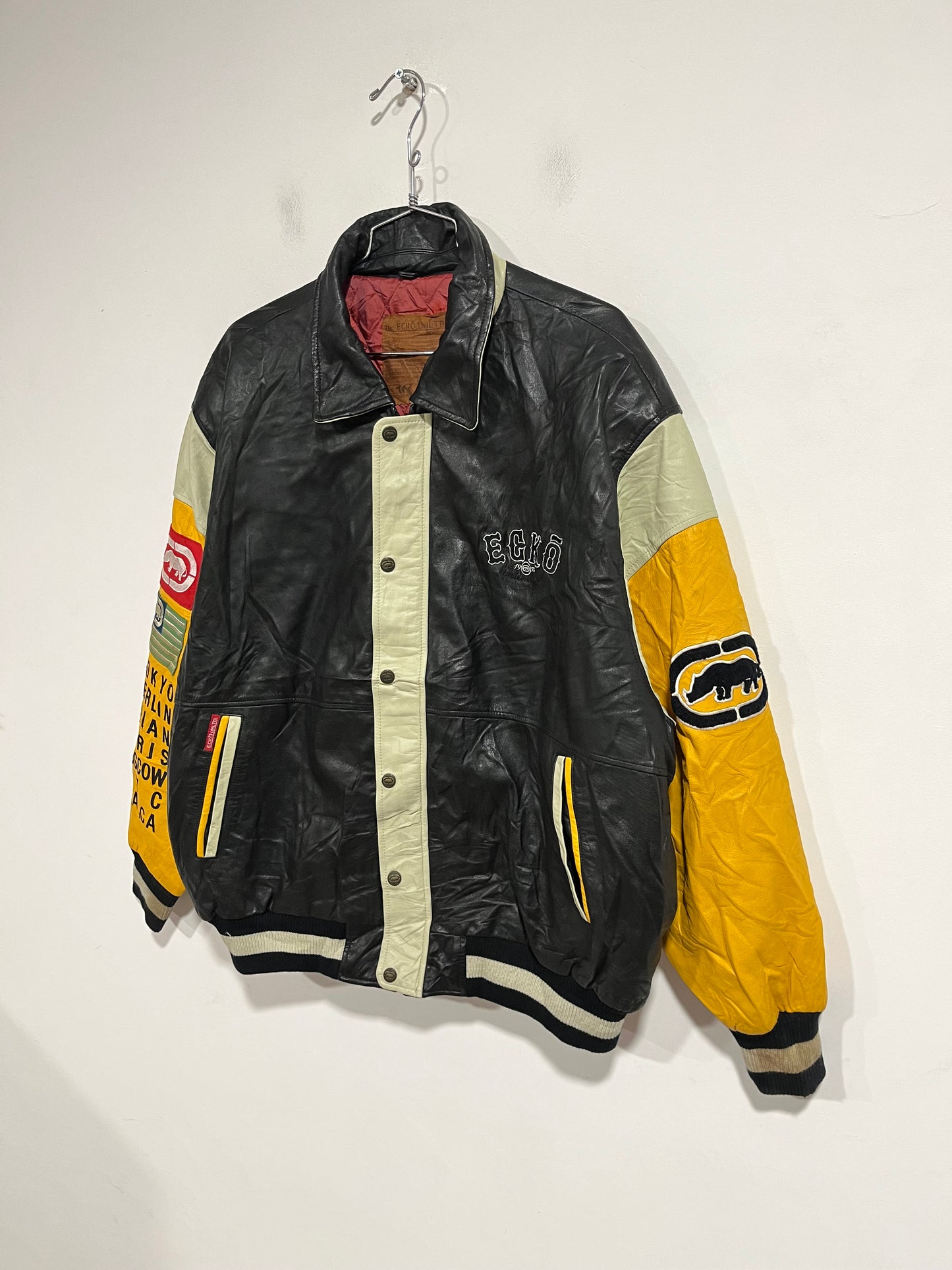 Introvabile Giubbotto Ecko anni 2000 in pelle (H056)