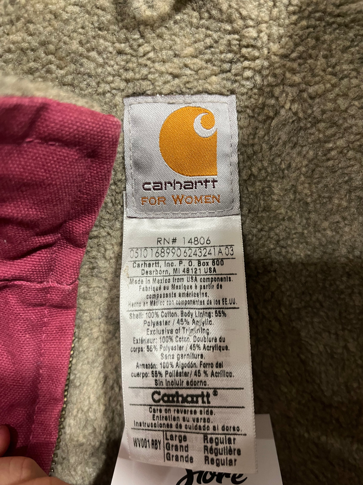 Rarissimo Gilet Carhartt workwear bordeaux (H284)