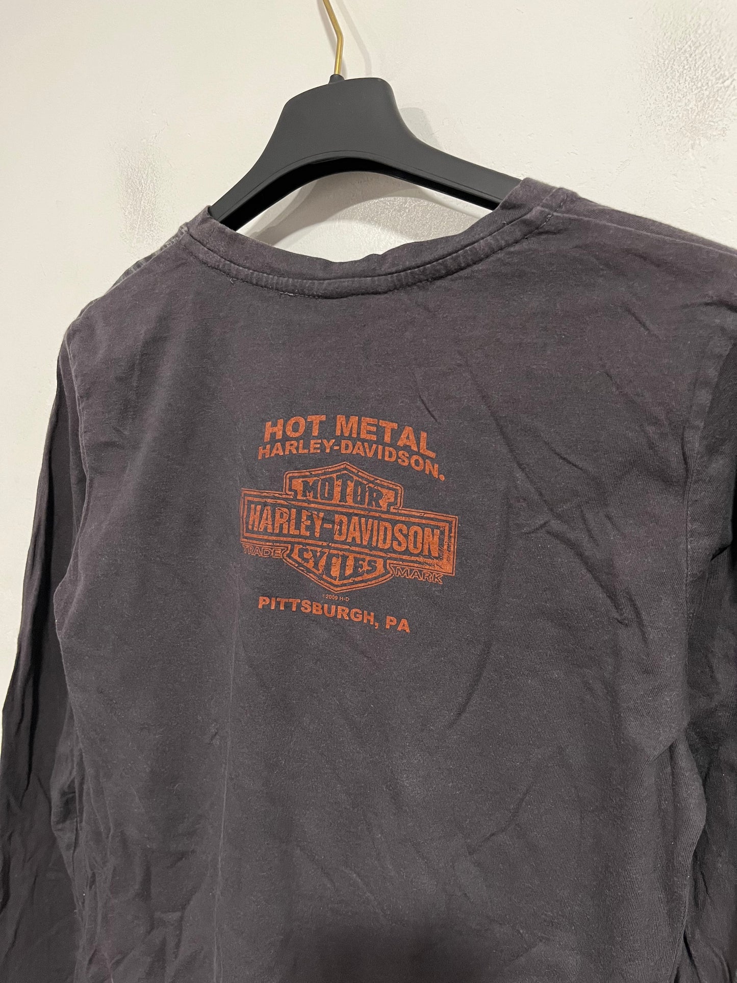 T shirt long sleeves Harley Davidson donna (G389)
