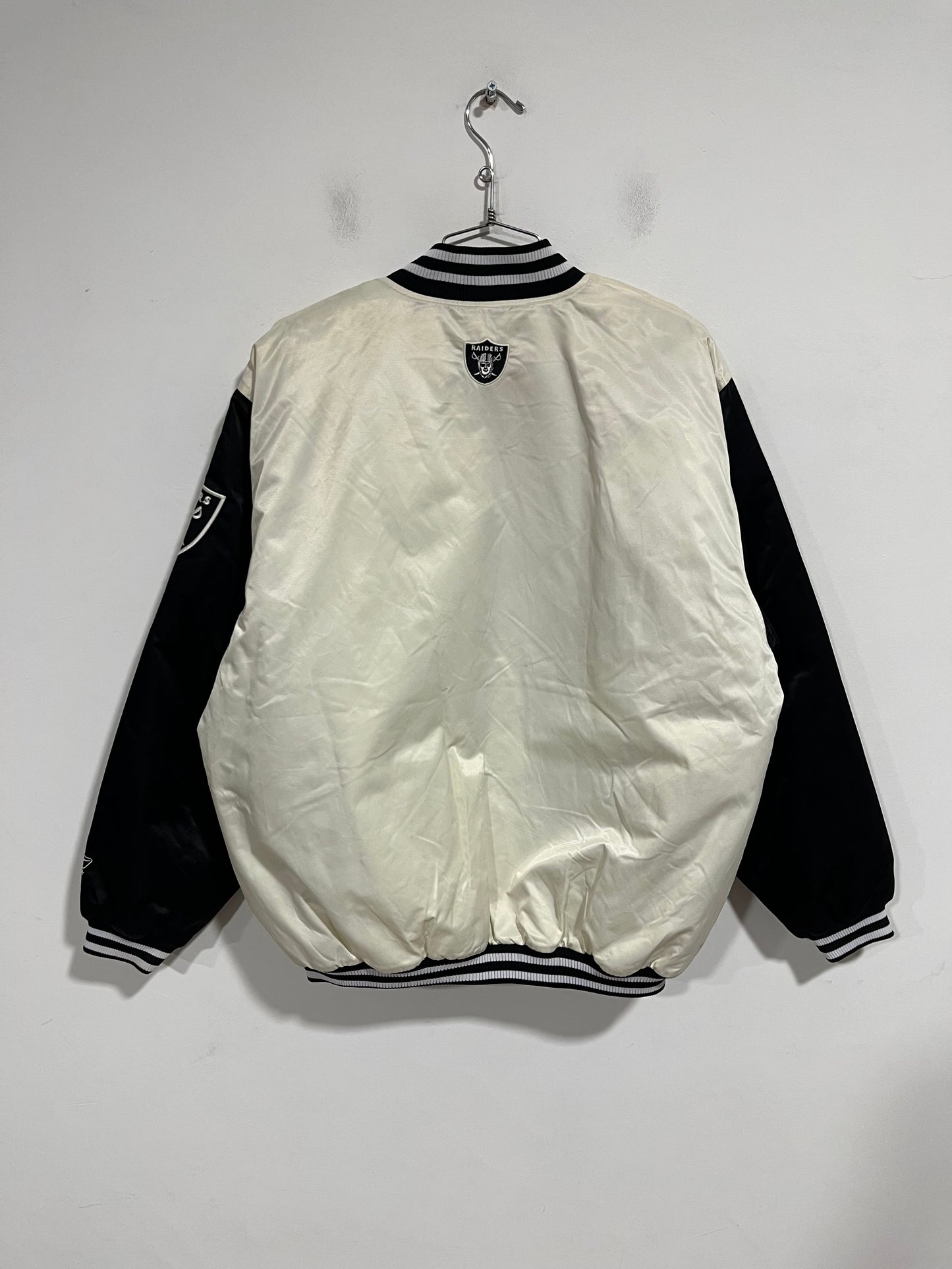 Raro giubbotto Bomber Jacket NFL Los Angeles Raiders anni 90 (H218)