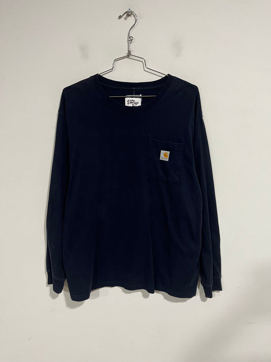 T shirt Carhartt long Sleeve blu (H285)