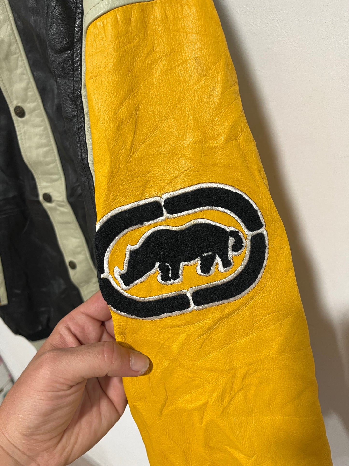 Introvabile Giubbotto Ecko anni 2000 in pelle (H056)