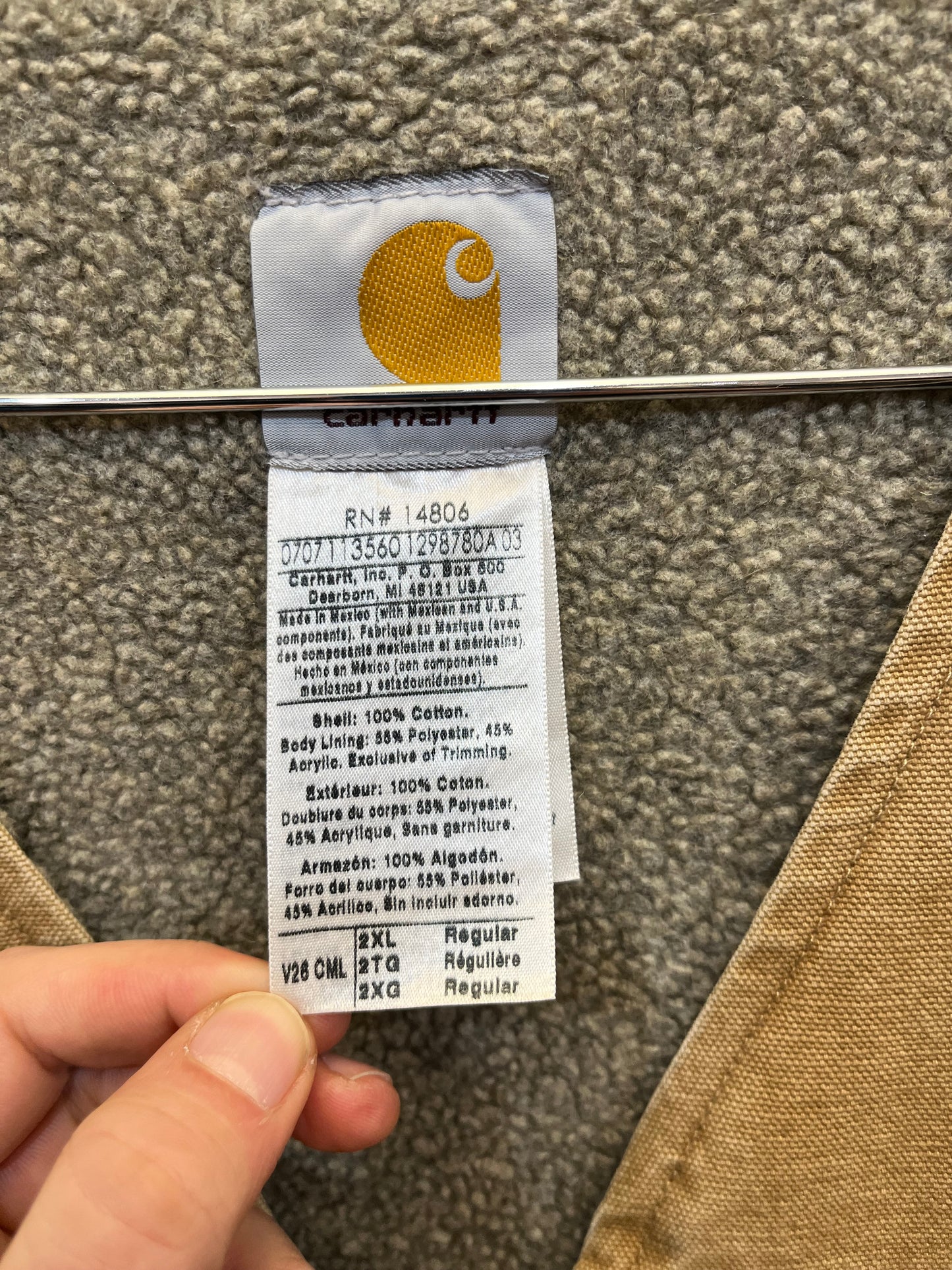 Gilet Carhartt marroncino (F430)