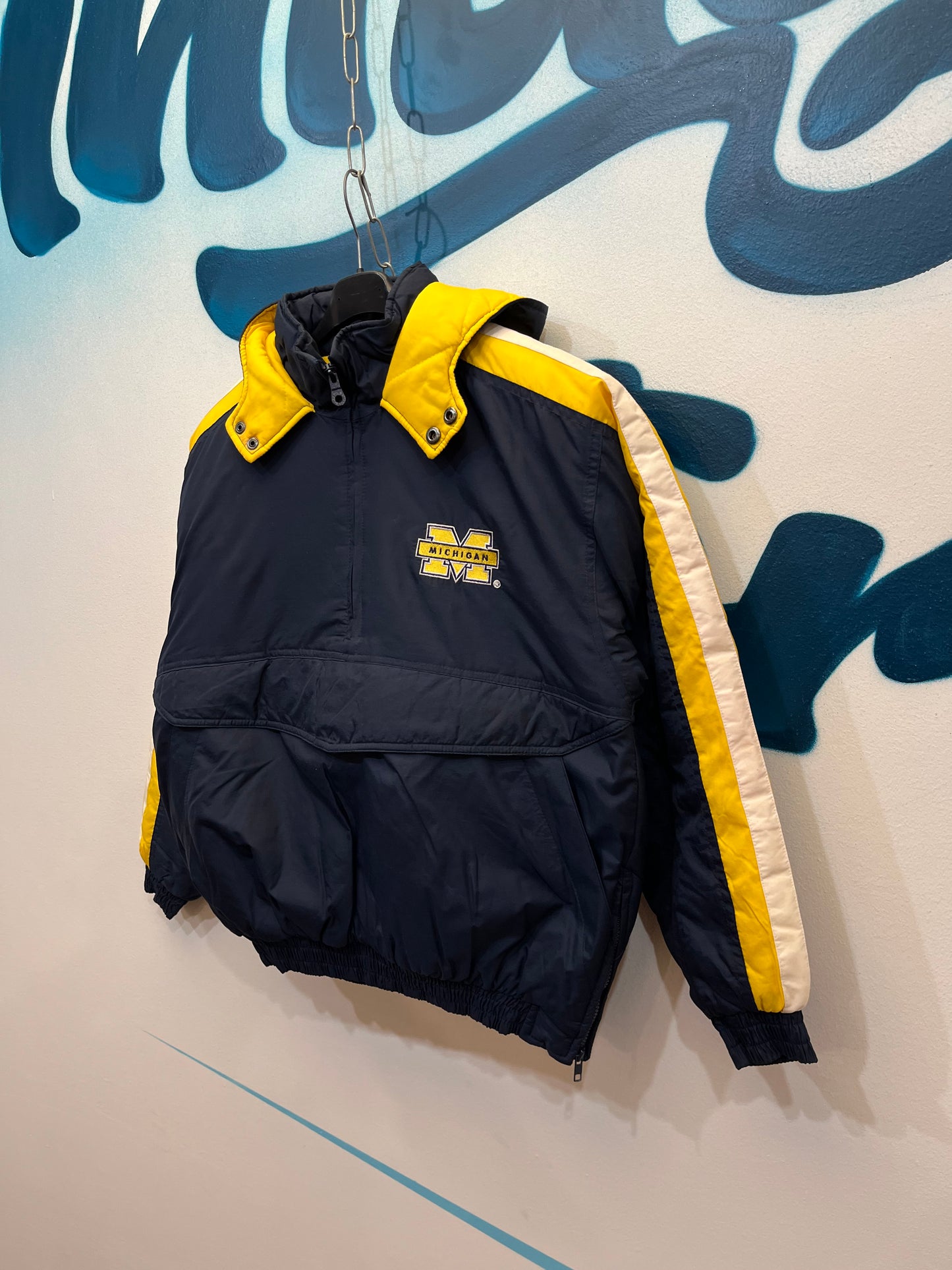 Raro giubbotto Logo Athletics Michigan university (F285)