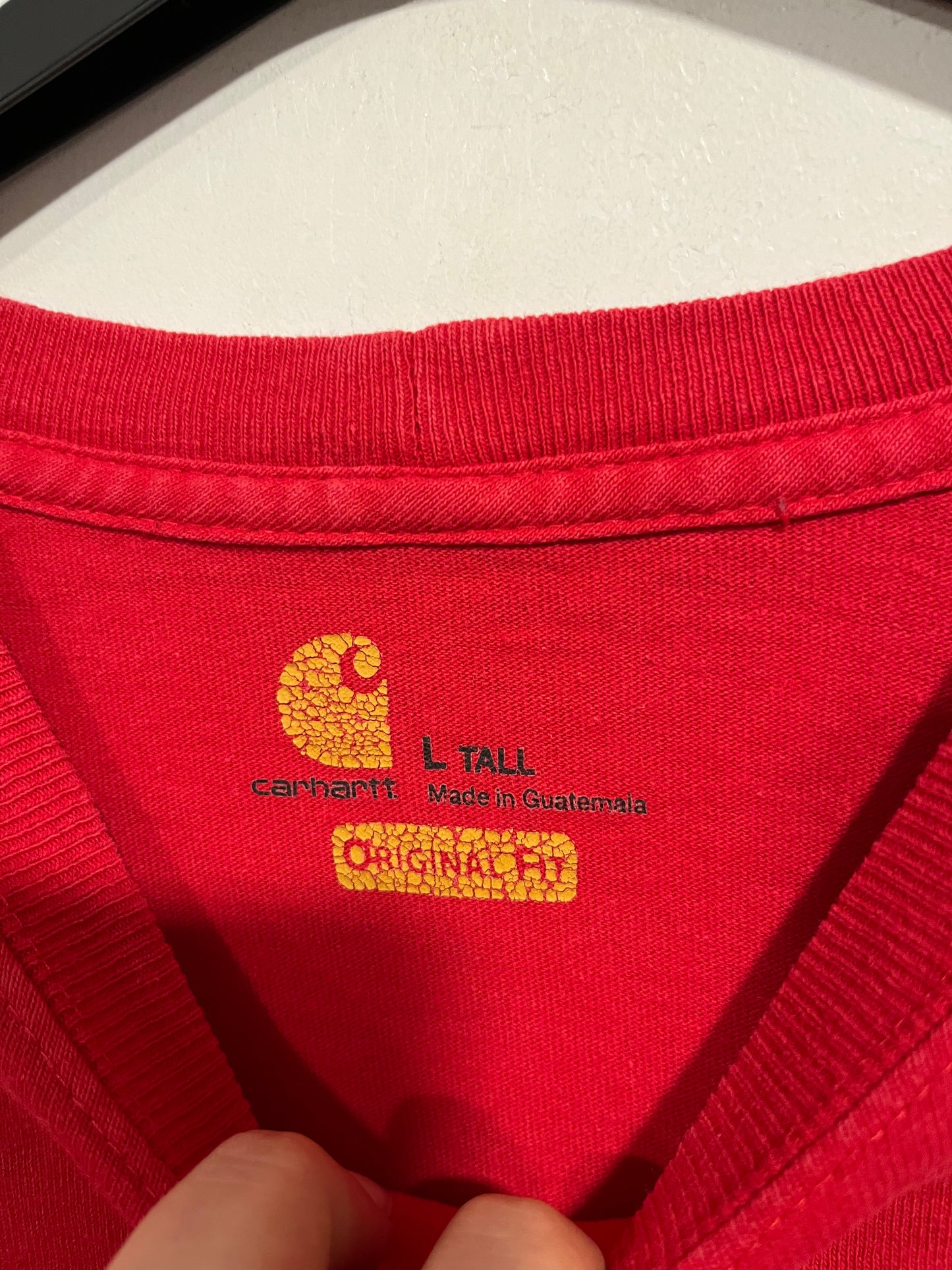 T shirt Carhartt a maniche lunghe rossa (G405)
