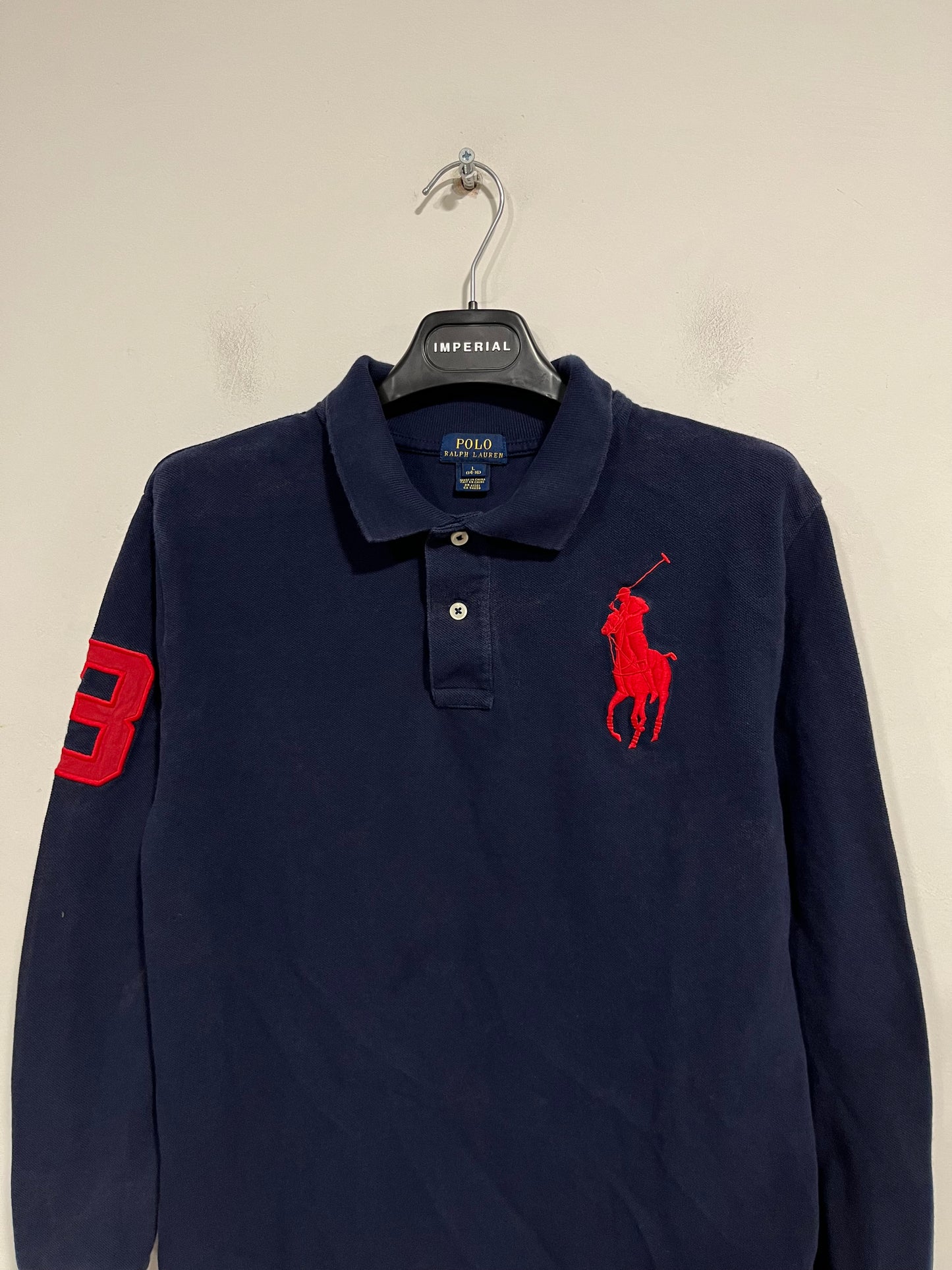 Polo manica lunga Ralph Lauren cavallo grande (F524)