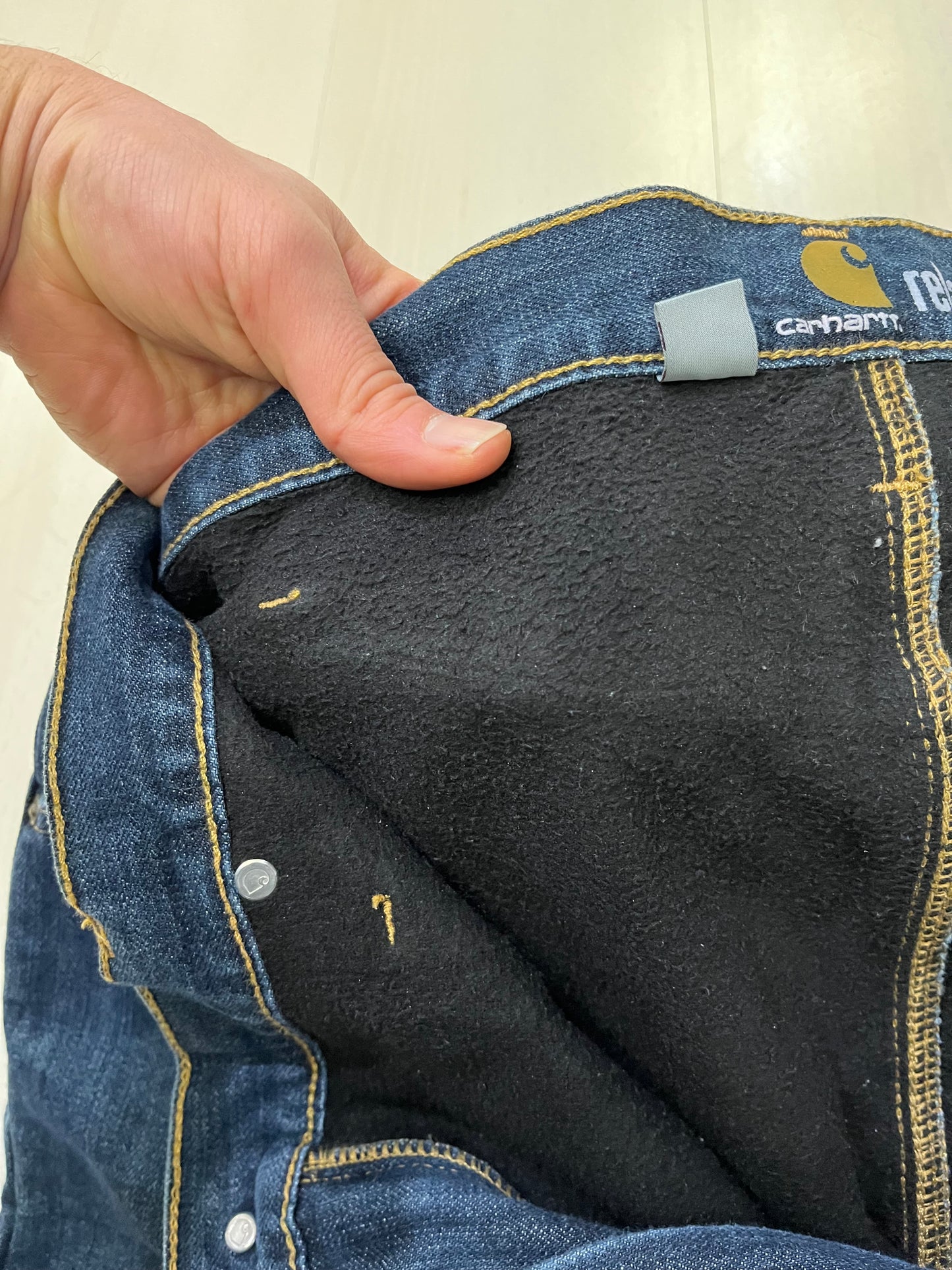 Jeans Carhartt con imbottitura in Pile (G945)