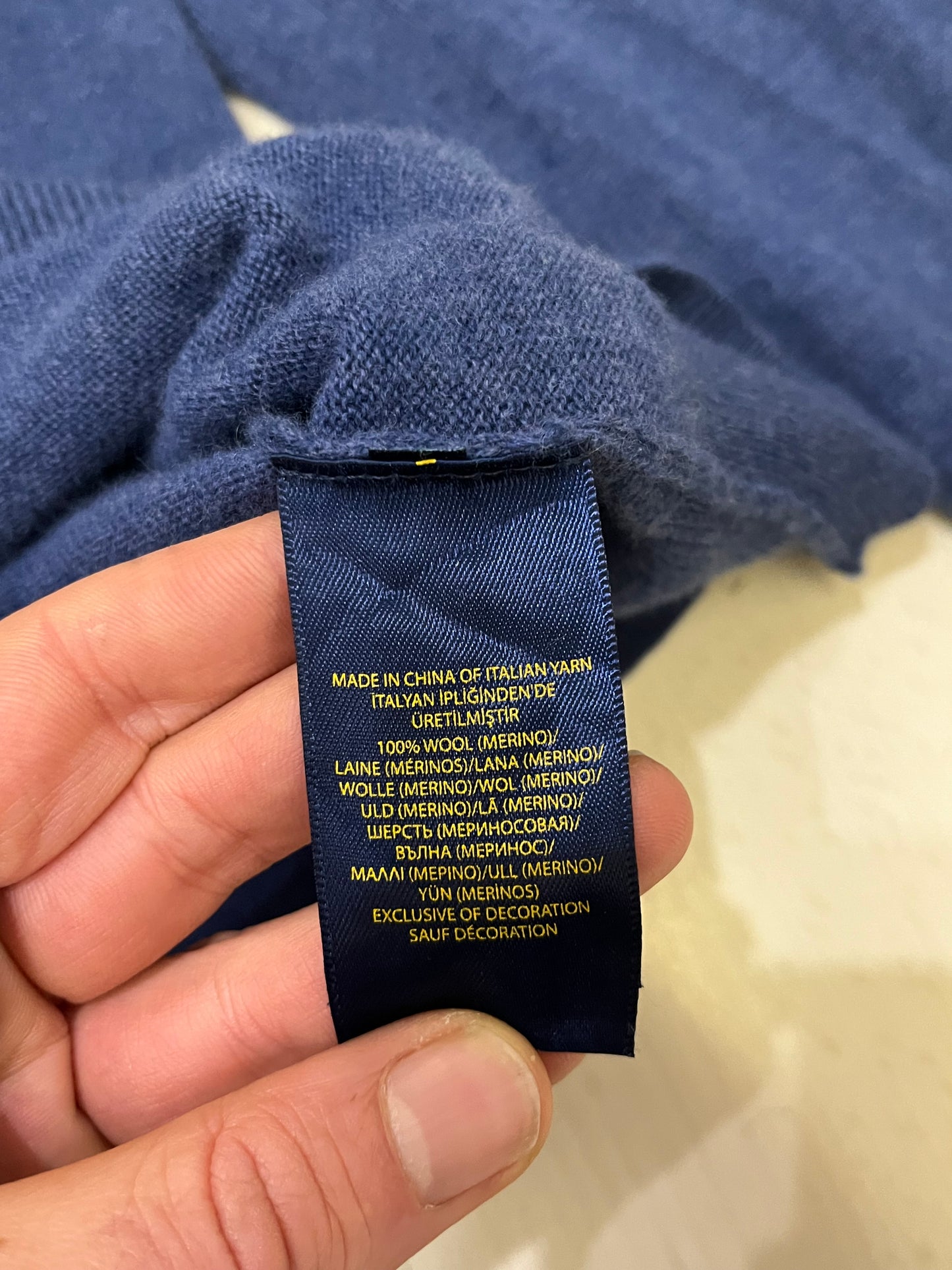 Maglioncino Ralph Lauren in lana merino (G918)