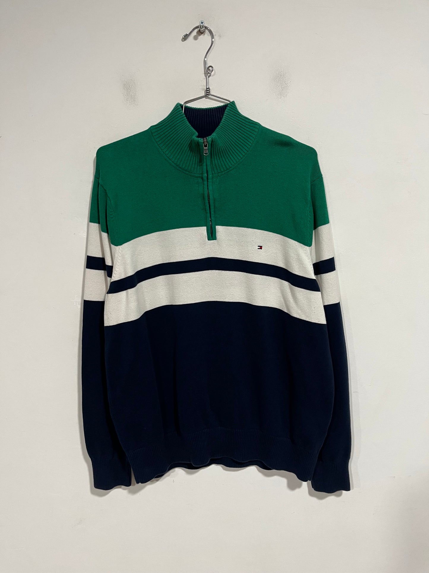 Maglioncino cotone Tommy Hilfiger Quarter zip (H091)