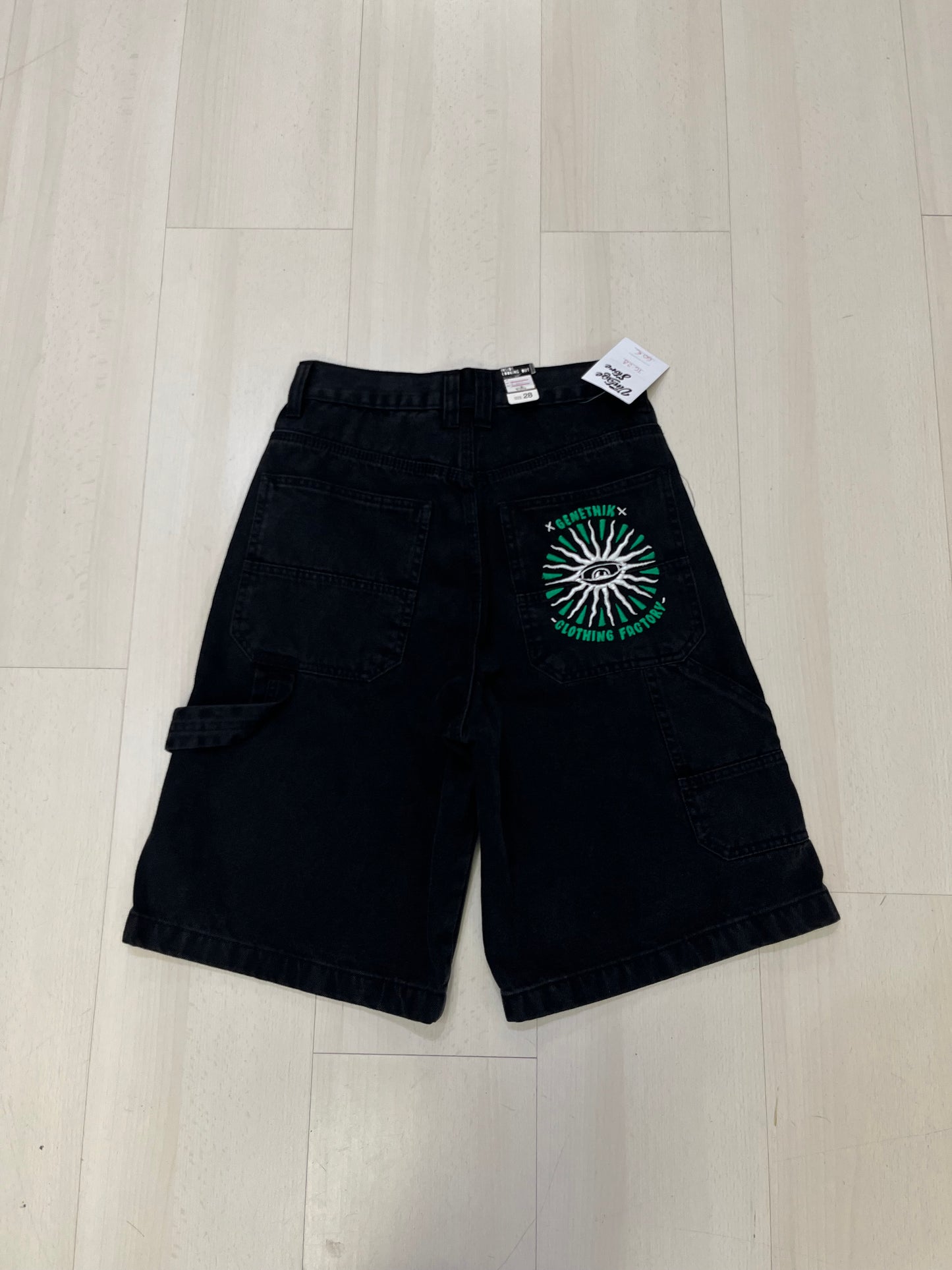 Jorts Baggy con ricamo su tasca Genethik (H222)