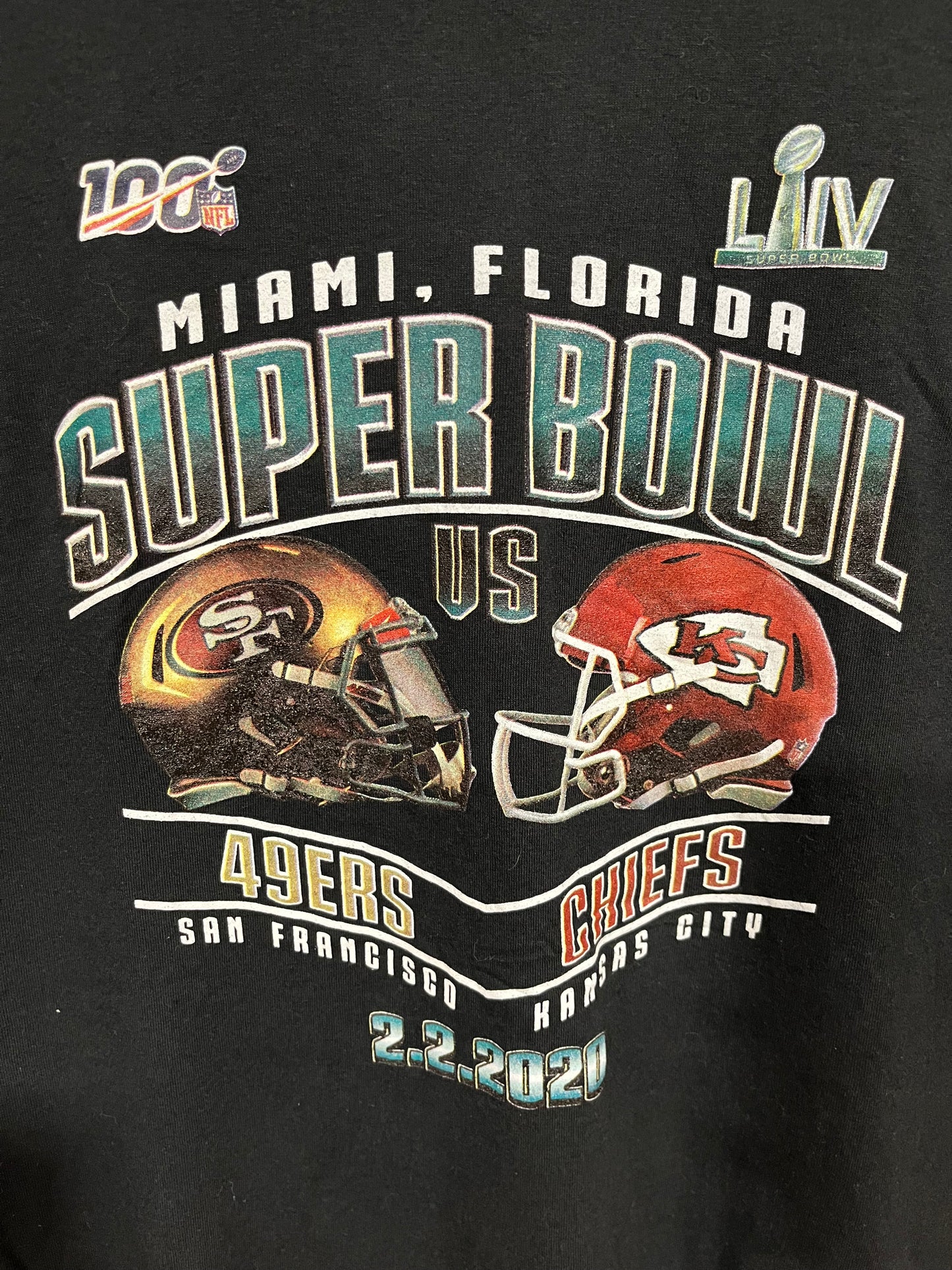Rara maglia Jerzees celebrativa NFL LIV super bowl (G430)
