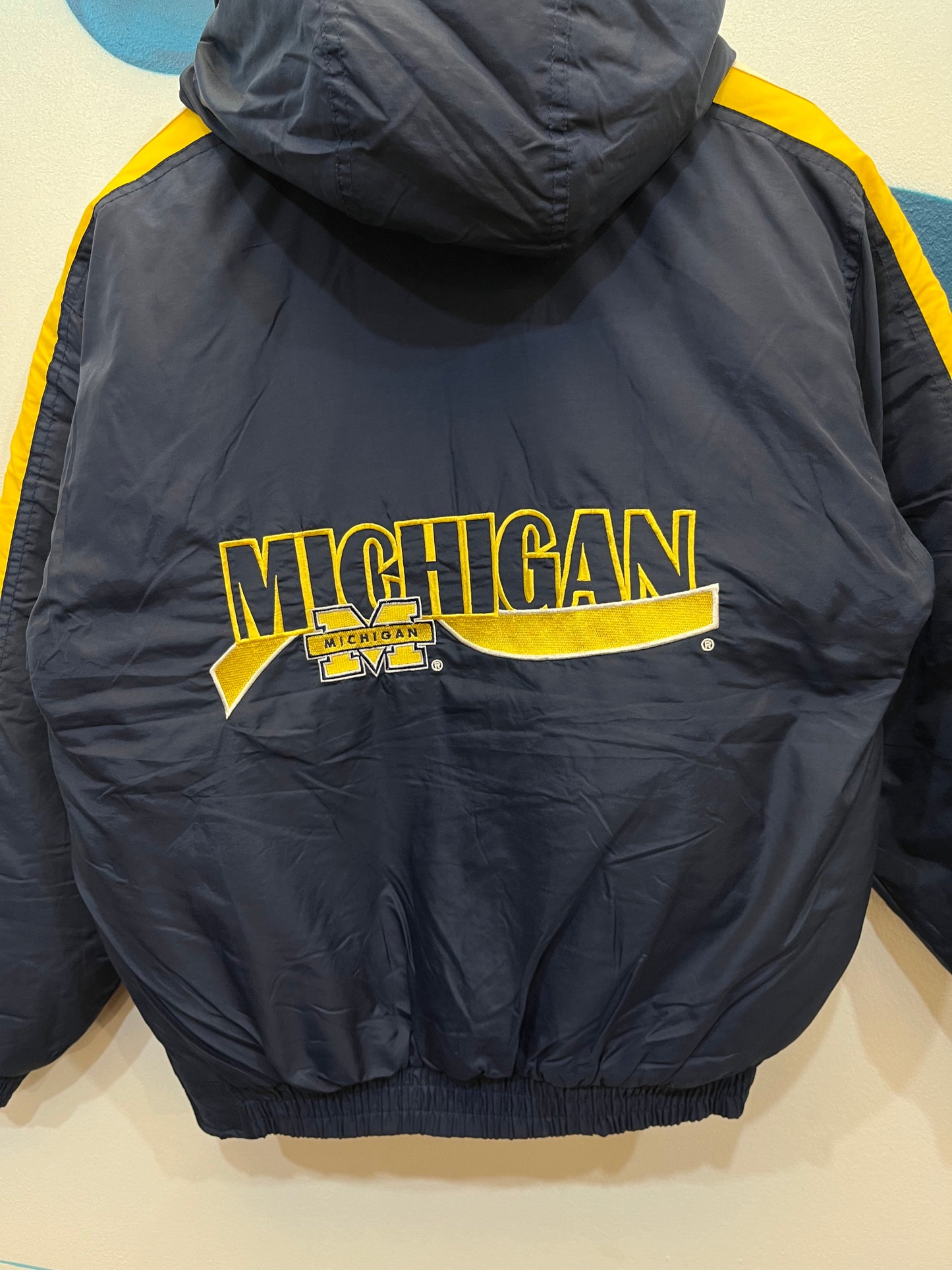 Raro giubbotto Logo Athletics Michigan university (F285)