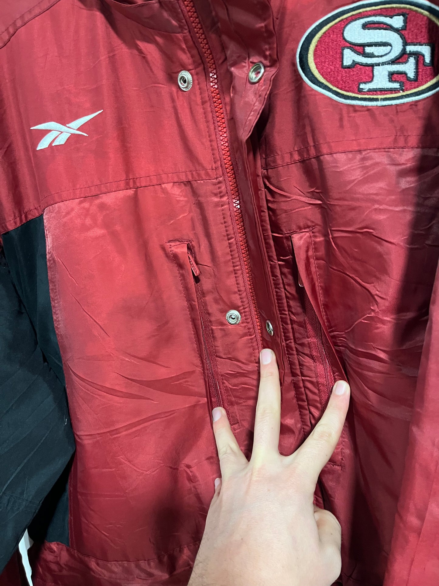 Giubbotto parka Reebok official NFL San Francisco 49ers (G731)