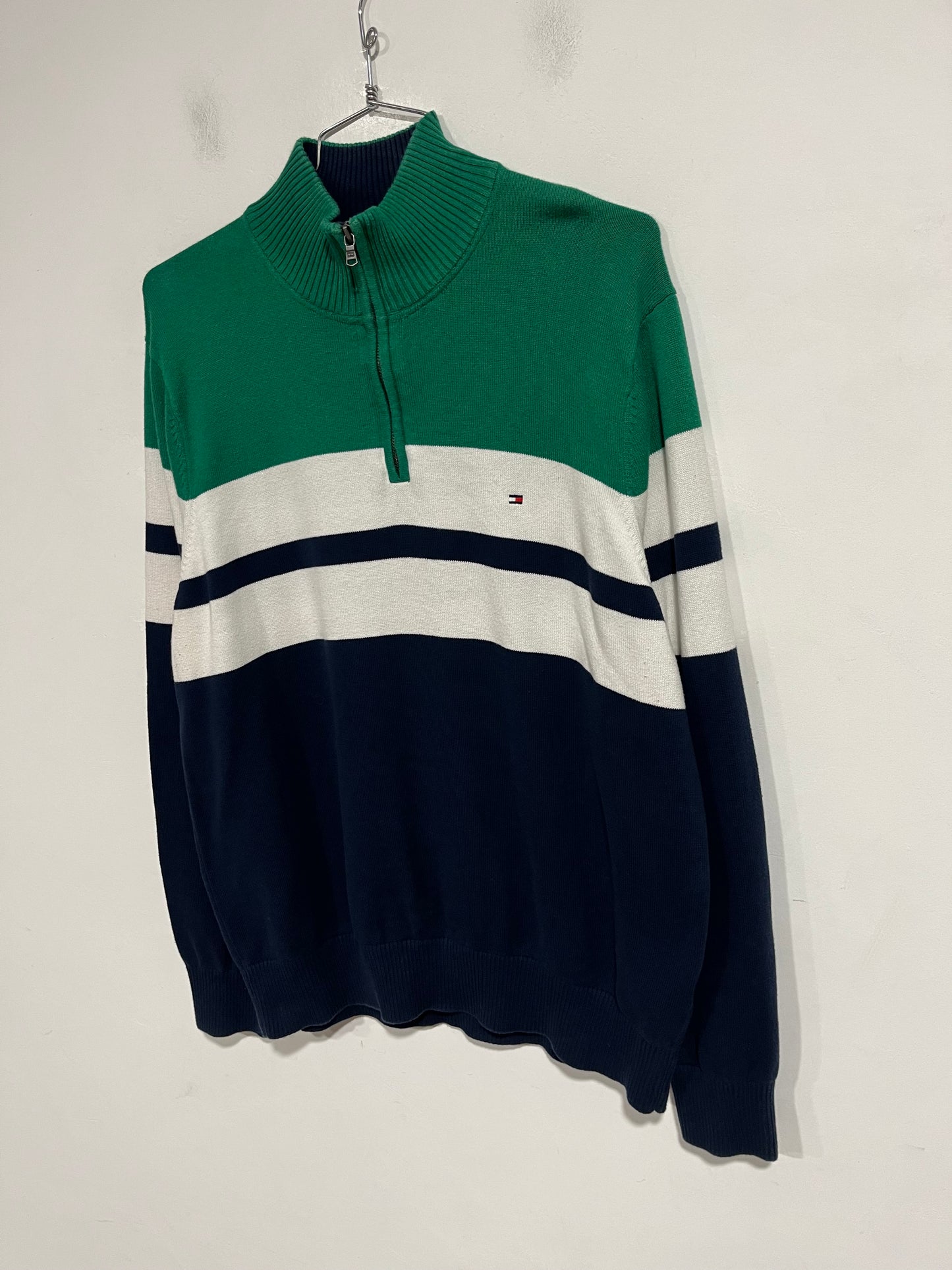 Maglioncino cotone Tommy Hilfiger Quarter zip (H091)