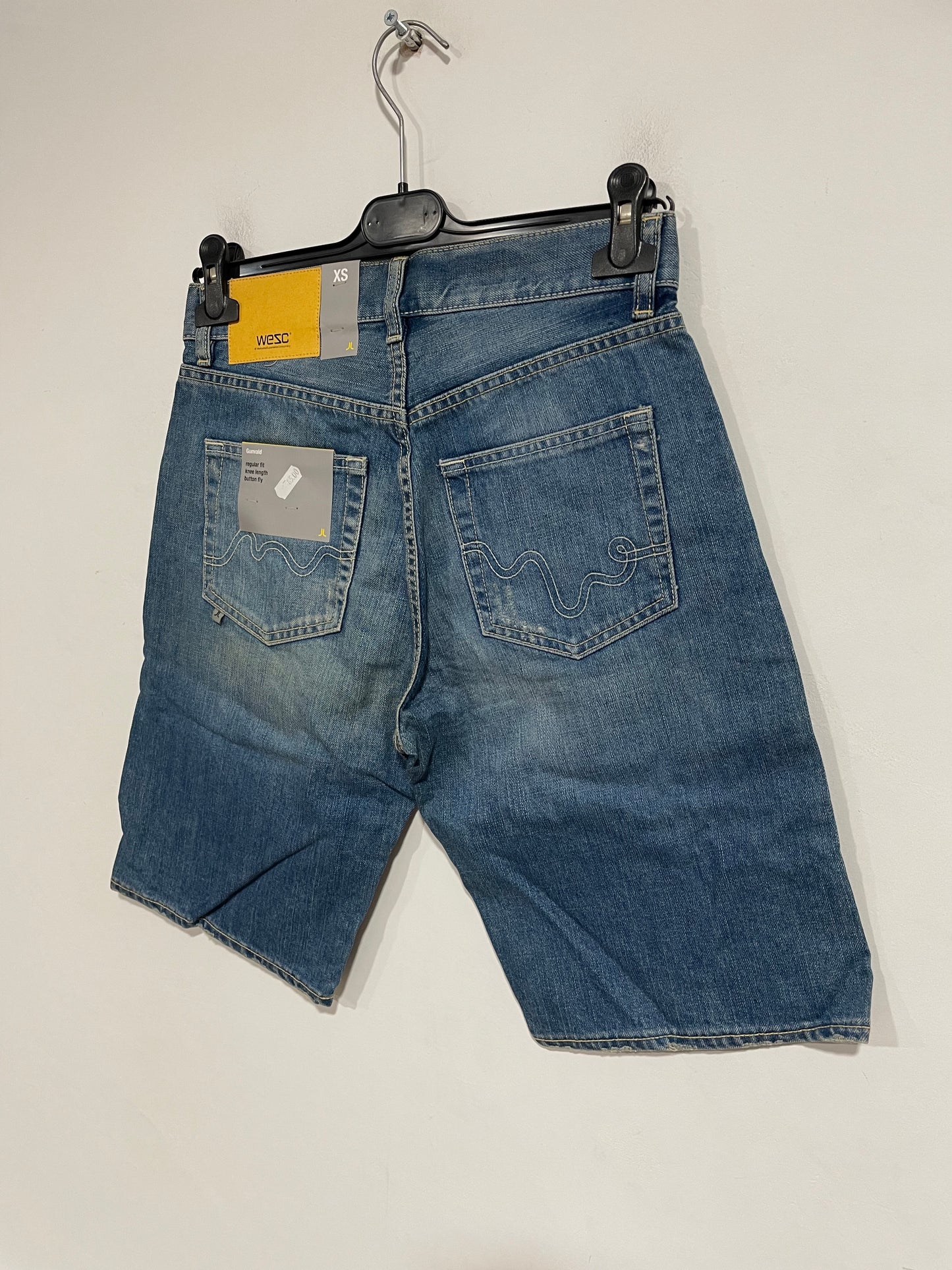 Shorts in jeans Wesc nuovi con cartellino (D683)