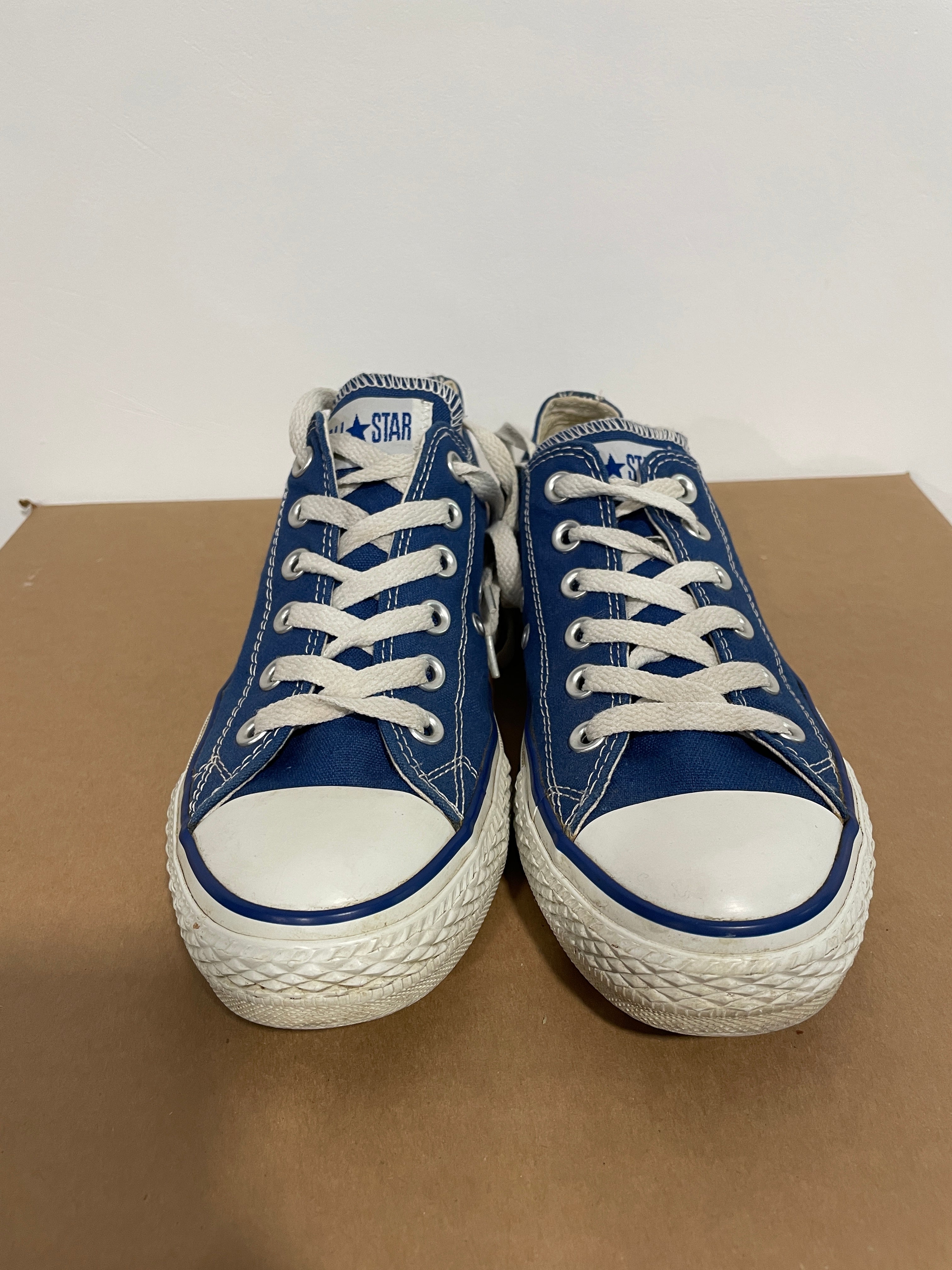 All star blu basse best sale